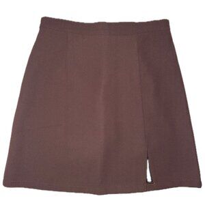 Plain High-Waist A-Line Skirt